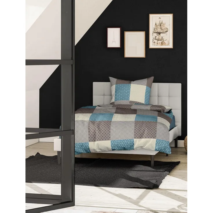 Bierbaum Bettwäsche 6277, Fein-Biber, Designed In Germany, Mokka 04, 155 X 220 + 80x80 Cm, Komfortgröße