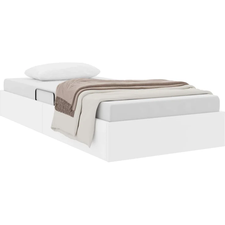 vidaXL Ottoman Bettgestell Reinweiß 90 x 190 cm Kunstleder 3442751 – Bild 3