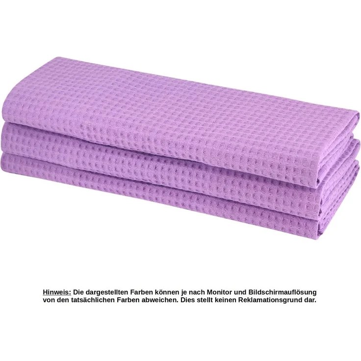 Engelland Geschirrtuch Poliertuch, (Vorteils-Set, 3-tlg, Waffel-Pique), 100 % Baumwolle, integrierte Aufhängeschlaufe, 70 x 50 cm – Bild 2