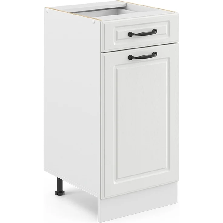 Küchenfront R-Line Weiß Landhaus 39.6 x 71.6 cm Möbelfront für den Schubunterschrank Vicco – Bild 5