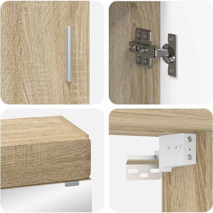 vidaXL Badezimmermöbel-Set TULUM 3 stk. Sonoma-Eiche 60 x 34 x 63 cm 3398036 – Bild 4