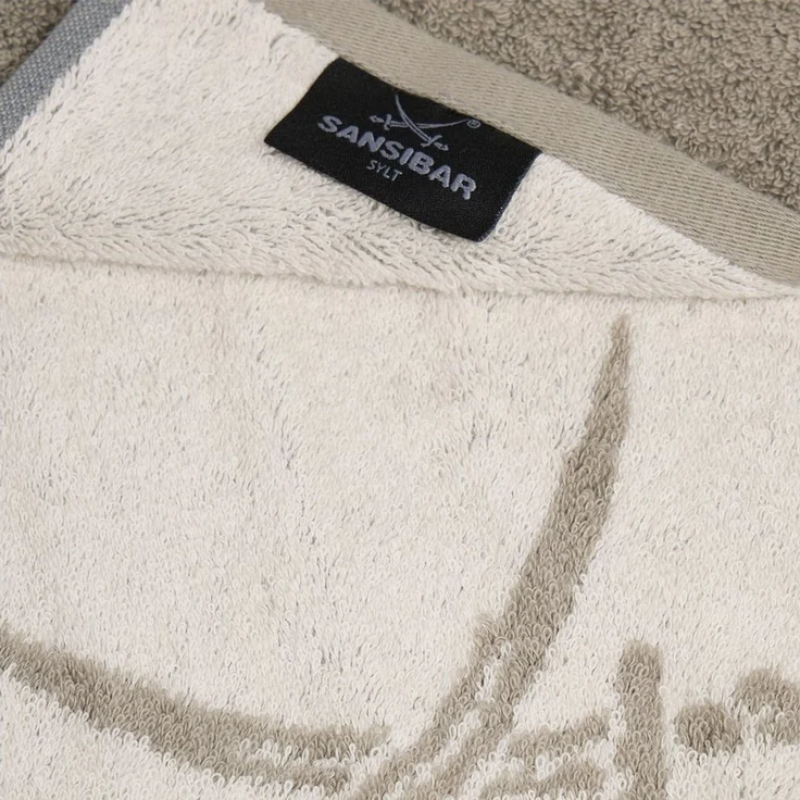 Sansibar Sylt Duschtuch Badetuch Saunatuch Frottier-Serie "Doubleface“, 80x150 cm, (1-St), mit hochwertig gewebtem Sansibar Logo – Bild 2