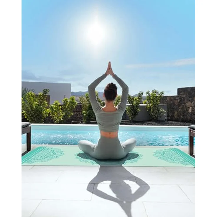 Fit-Flip Strandtuch XXL Mikrofaser, leicht und schnelltrocknend, 100% recyceltes Badetuch, Mandala, 160x90cm – Bild 3