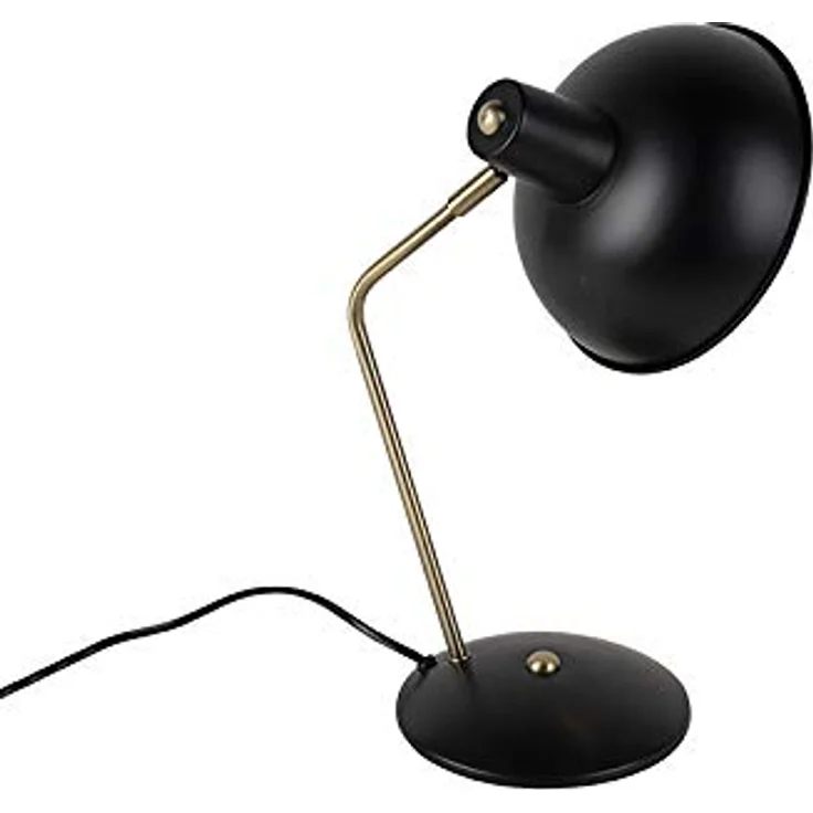 QAZQA Milou Tischlampe, Modern Retro in Schwarz mit Bronze, E14 Fassung, dimmbar, Metall, Höhe 38 cm – Bild 8