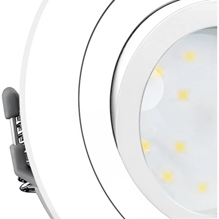 SSC-LUXon LED Einbaustrahler RF-2 runder Einbauspot weiss, schwenkbar flach mit fourSTEP Dim LED, Warmweiß – Bild 8