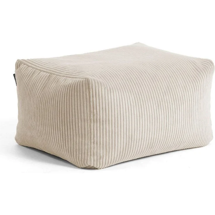 mokebo Pouf Der Ruhestifter (aus Cordstoff), Sitzhocker, Bodenkissen, Fußhocker oder Sitzkissen eckig in Beige