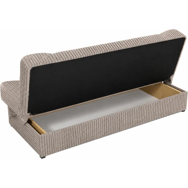 KRISAN MÖBEL Sofa MONO in Beige 192 x 93 x 85 cm, elegantes Schlafsofa mit Bettfunktion und Bettkasten – Bild 2