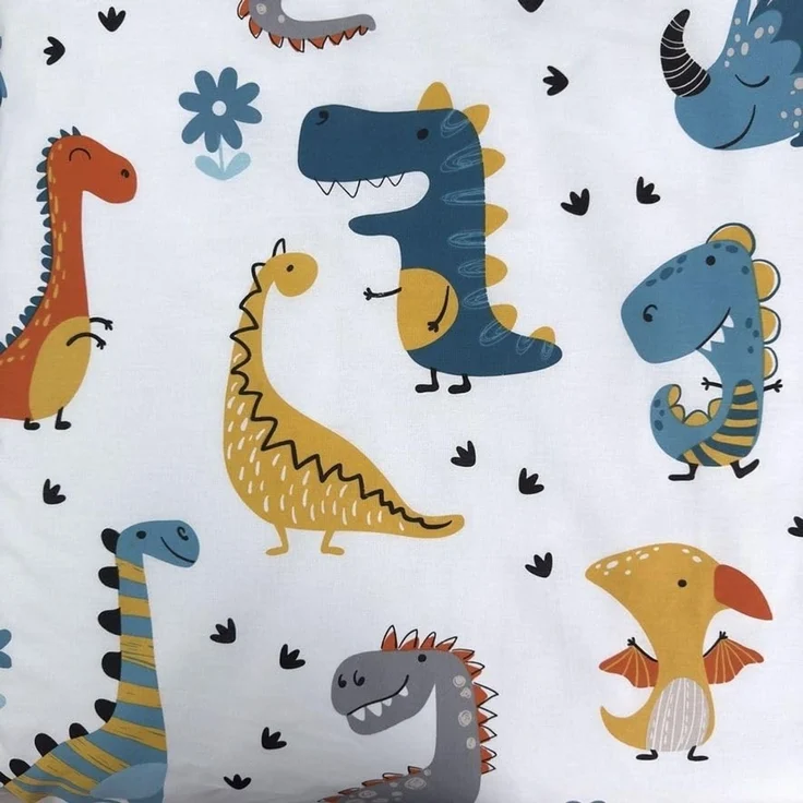 Kinderbettwäsche mit Dino-Design – Bettbezug 100x135 cm & Kissenbezug 40x60 cm – Bild 4