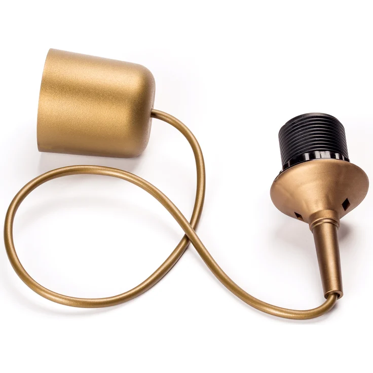 Orion Leuchtenpendel, E27 Fassung mit Schraubring, 70 cm PVC Kabel, gold
