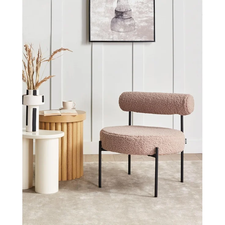Sessel ALPHA Bouclé Taupe – Bild 2