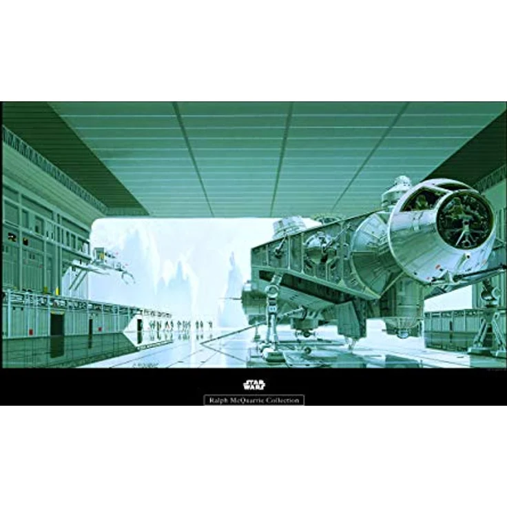 Komar Wandbild Star Wars Classic RMQ Hangar Shuttle, Kunstdruck 70x50 cm, seidenmatte Oberfläche, fotorealistische Druckqualität, ohne Rahmen – Bild 1
