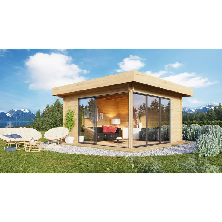Fjordholz Gartenhaus Alu Concept 44 D Grau