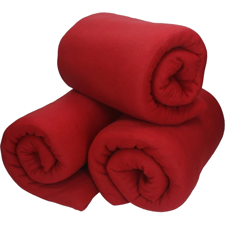 Wohndecke 3 Stück Fleecedecke Kuscheldecke Sofadecke Größe 130x170 cm, Betz, Qualität 180 g/m²