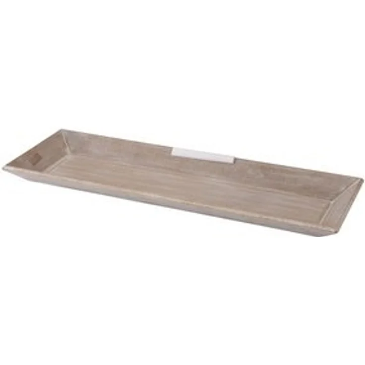 Spetebo Dekotablett Vintage Holz Tablett shabby weiß - 60 x 21 cm (Stück, 1 St, Kerzentablett), Deko Kerzen Tablett Servier Brett – Bild 4