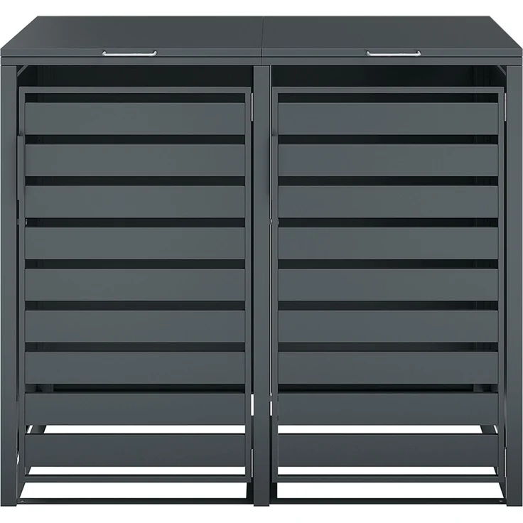 STEELSØN 'Kestra' Mülltonnenbox 2er je 240 Liter, anthrazit, Mülltonnenverkleidung aus Stahl, wetterfest, 116x80x134 cm, Müllbox für 2 Tonnen – Bild 7