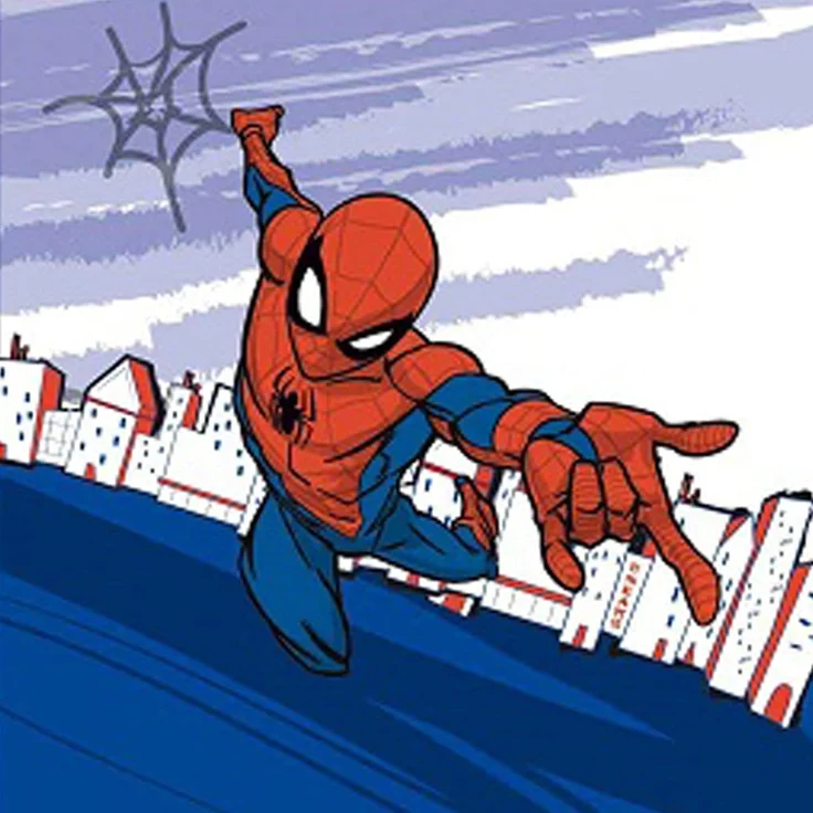 BERONAGE Kapuzenhandtuch Spider Man Kinder Kapuzen Bade-Poncho Super Hero 55x110 cm Poncho, 100% Baumwolle, Frottee in Velours-Qualität – Bild 4