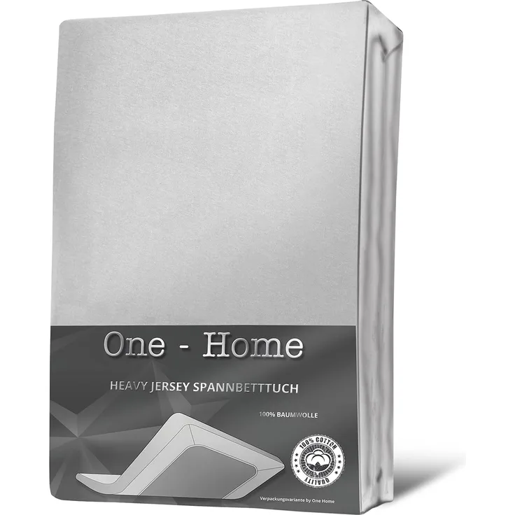 One Home Spannbettlaken Heavy, Jersey, Gummizug: rundum, (1 Stück), Baumwolle, erhöhtes Flächengewicht