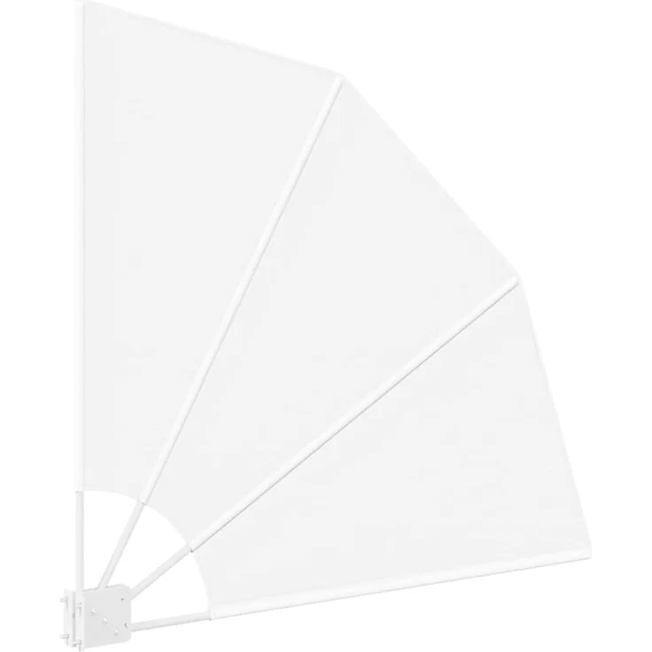 vidaXL Balkon Sichtschutz 115 x 115 cm Polyester Weiß 42000912 – Bild 5