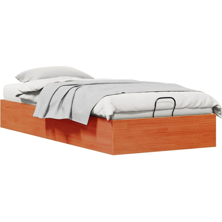 vidaXL Ottoman Bettgestell mit Stauraum Wachsbraun 75x190 cm 3418761 – Bild 2