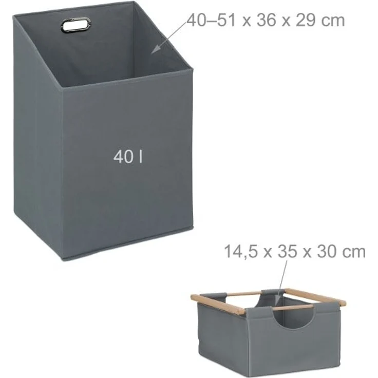 Wäschekorb mit 2 Schubladen 10050953 – Bild 5