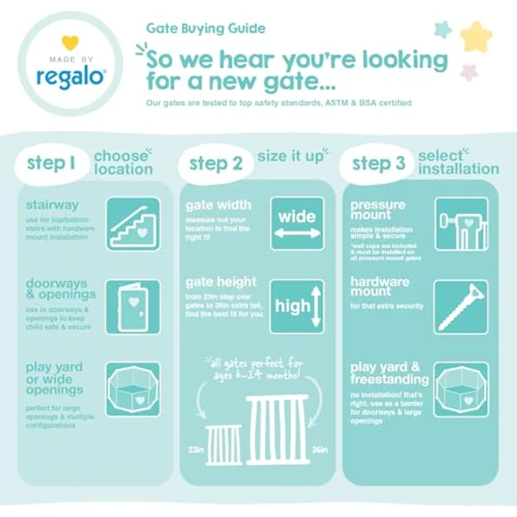 Regalo Arched Decore Easy Step Extra Tall Baby Gate – Bild 10
