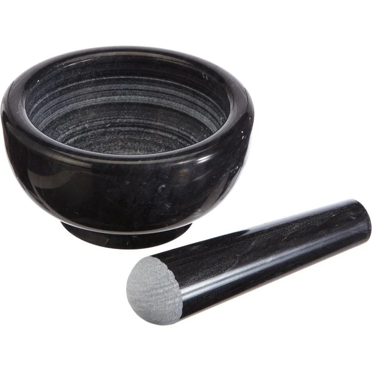 Küchenprofi Mörser 12cm Marmor schwarz – Bild 2