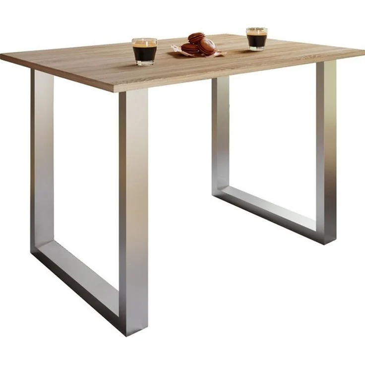VCM Esstisch Xona 916782 Silber / Sonoma-Eiche H. 76 x B. 80 x T. 50 cm – Bild 4