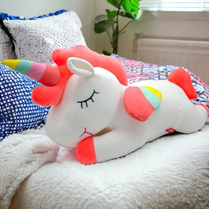 UNUS HOME Seitenschläferkissen Einhorn Kissen, 55cm, Lagerungskissen Stillkissen Kissen für Kinder Dekoration extrem weich – Bild 5