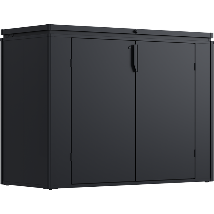 Weide Noble Gartenbox | MAX 1340 L | Aufbewahrungsbox aus Stahl | Anthrazit
