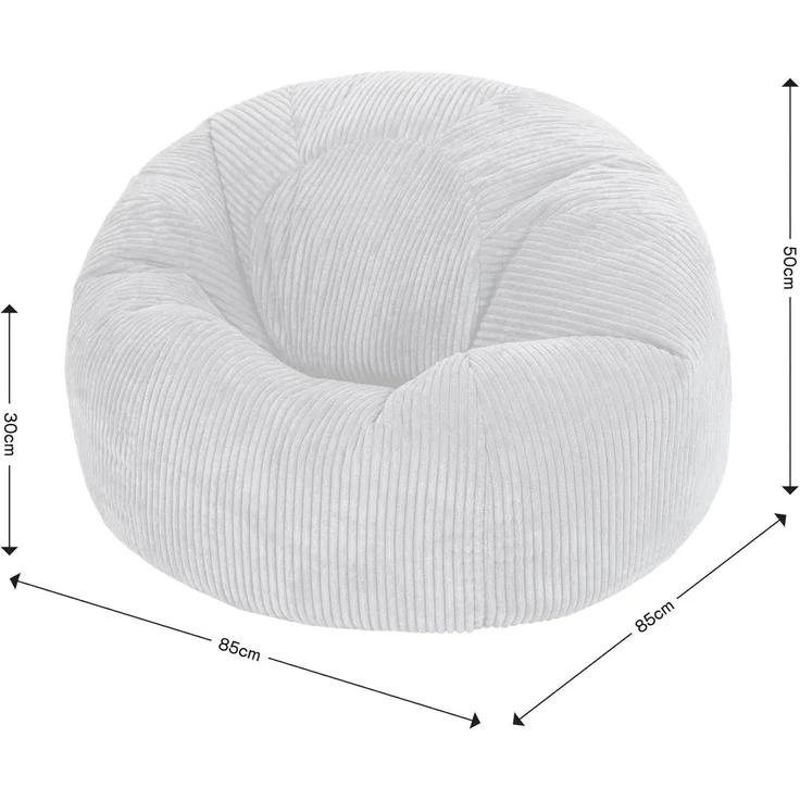 Icon Kingston Sitzsack Cord, Hellblau, 2er Pack, Sitzsack Erwachsene mit Füllung, Bean Bag, Cord Sessel, Lounge Sessel, Lounge Stuhl, Schlafzimmer, Wohnzimmer, Wohnzimmer Möbel – Bild 3