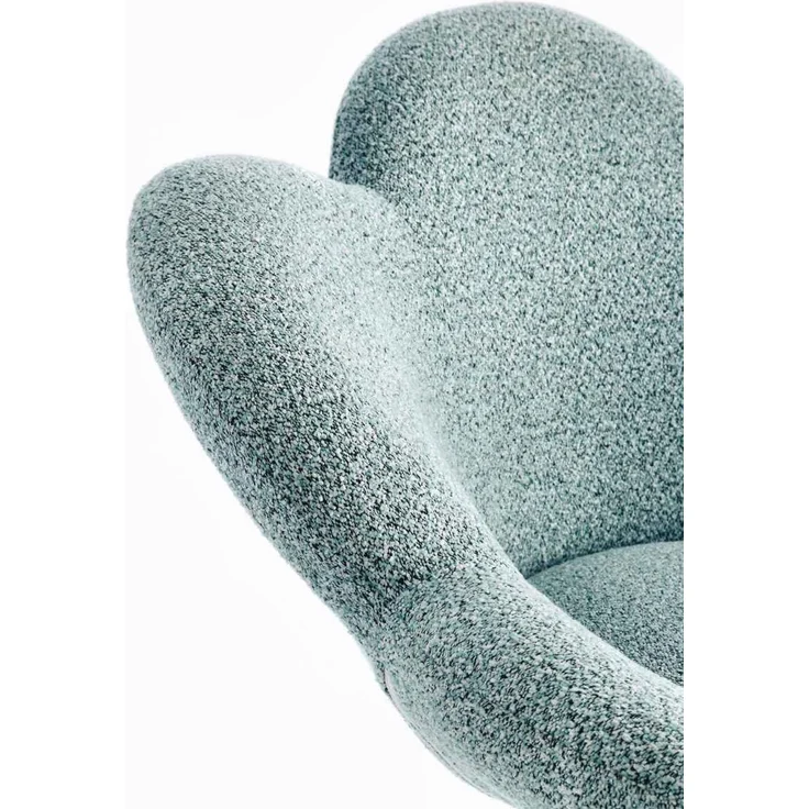 Esszimmerstuhl Fleur 2er-Set, Stoff und Metall, höhenverstellbar, modern, schwarz aquamarin – Bild 6