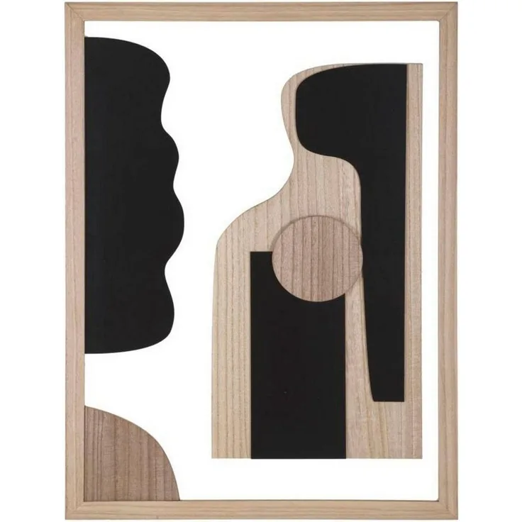 Dmora Dekorationspaneel Pistoletto, Künstlerisches Paneel, Ornamentales Paneel, Dekoratives Zubehör, 60x2 h80 cm, Bunt