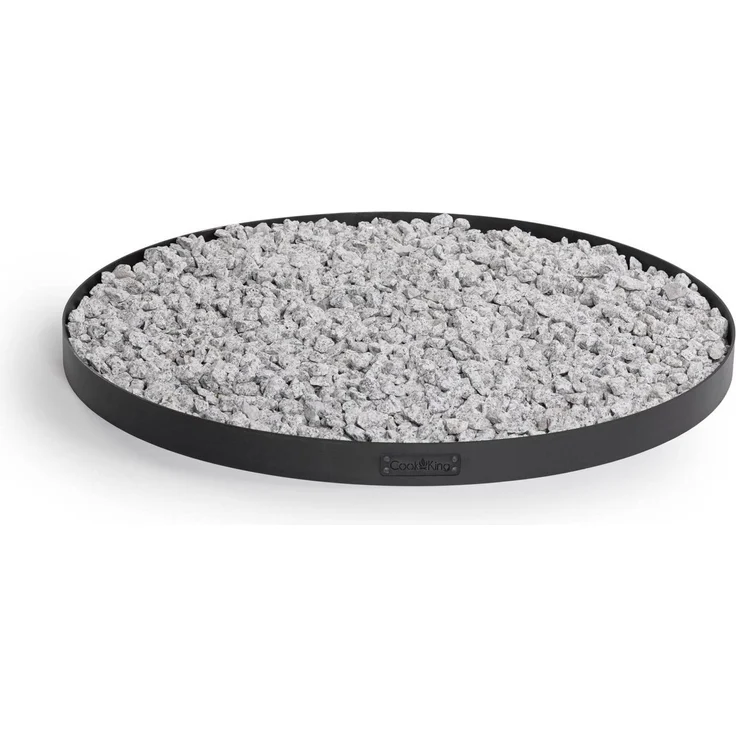 Cook King Stahl Runde Feuerschalenbasis für Dekosteine 80 cm (ohne Dekosteine) Schwarz – Bild 4