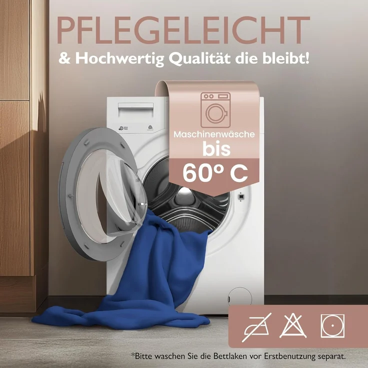 leevitex® Spannbettlaken für kalte Nächte – angenehm weich, passgenau, farbstark & pflegeleicht, Gummizug: Rundum, (1 Stück), OEKO-TEX zertifiziert, hautfreundlich, 40 cm Steghöhe, elastisch – Bild 6