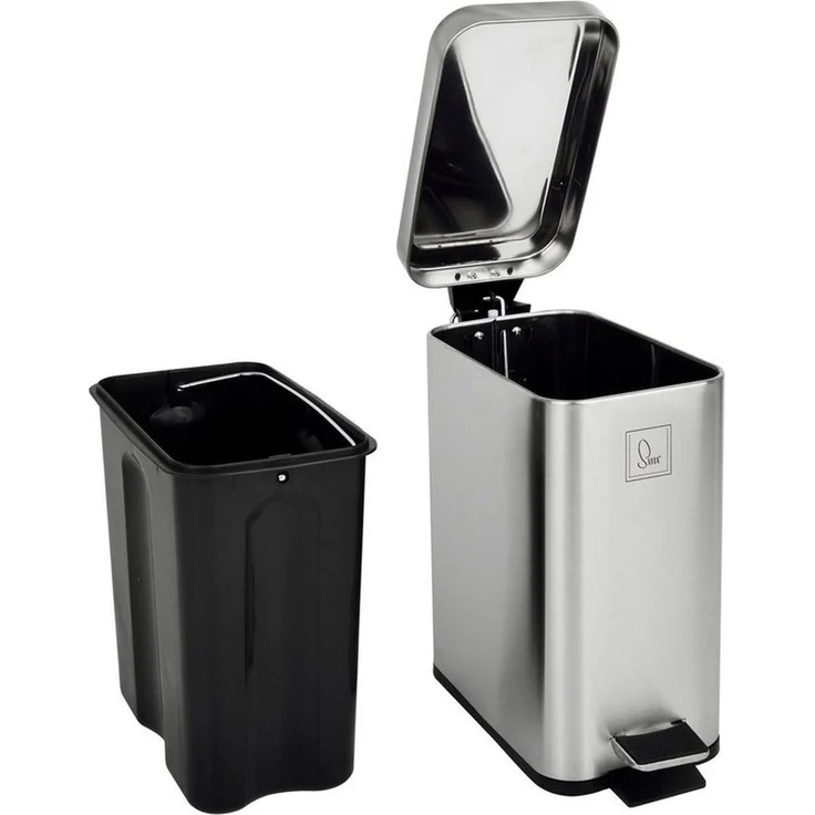SVITA Mülleimer STM5, Treteimer, Kosmetikeimer, Softclose-Funktion, 5L, Edelstahl, Silber – Bild 2