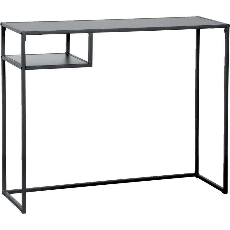 Carryhome 'MARLON' Schreibtisch Konsolentisch, MDF Metall schwarz, 99 x 79 x 32 cm, inklusive Ablagefach