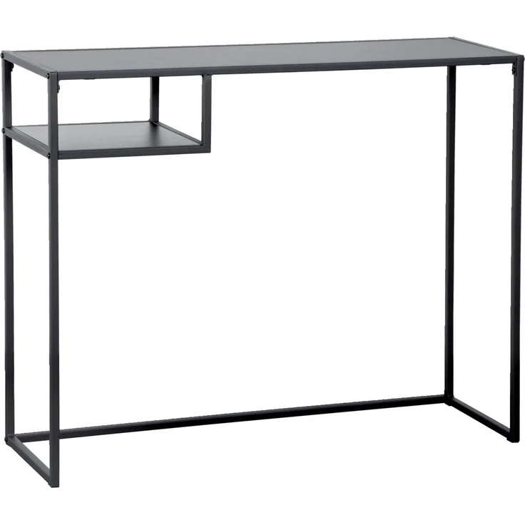 Carryhome 'MARLON' Schreibtisch Konsolentisch, MDF Metall schwarz, 99 x 79 x 32 cm, inklusive Ablagefach – Bild 1