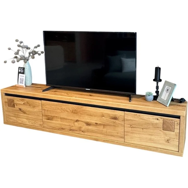 TV Board zum hängen 215x44cm "Bergamo" Wildeiche geölt WZ-0159 – Bild 6