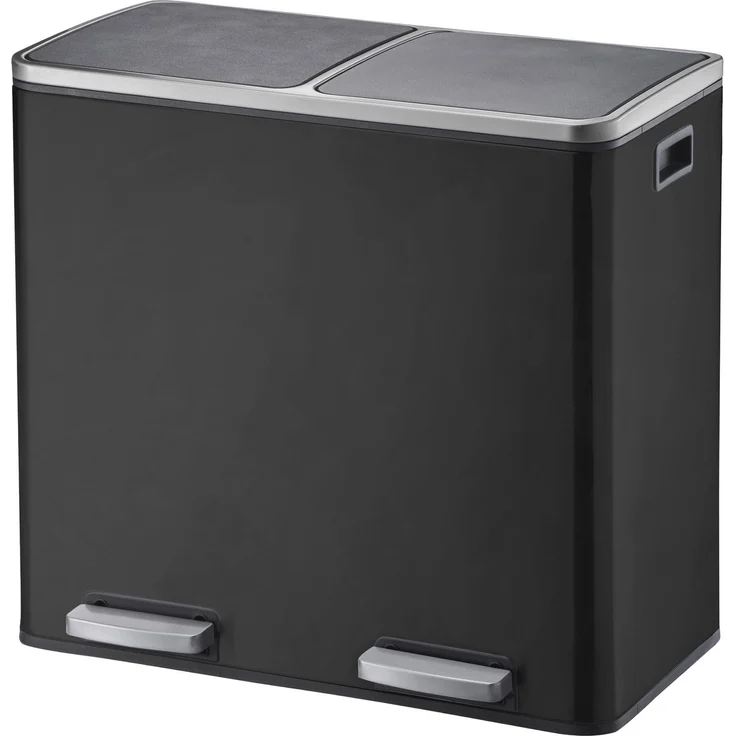 Gardissimo MATTY XL Duo Mülleimer Edelstahl Abfalleimer Treteimer 2x30 Liter – Bild 2
