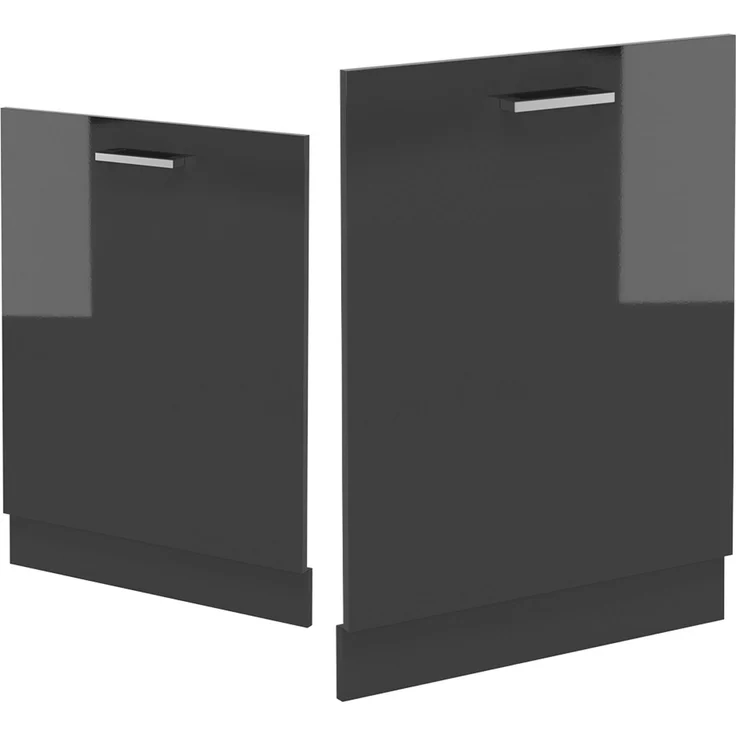 Geschirrspülblende R-Line Anthrazit Hochglanz 60 cm ohne Arbeitsplatte Vicco – Bild 4