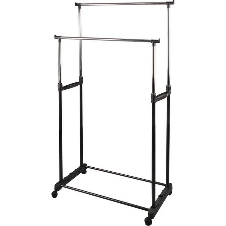 Urban Living Kleiderständer Kleiderständer Garderobenständer Garderobe, mit 4 Rollen, höheverstellbar 95-175 cm – Bild 1