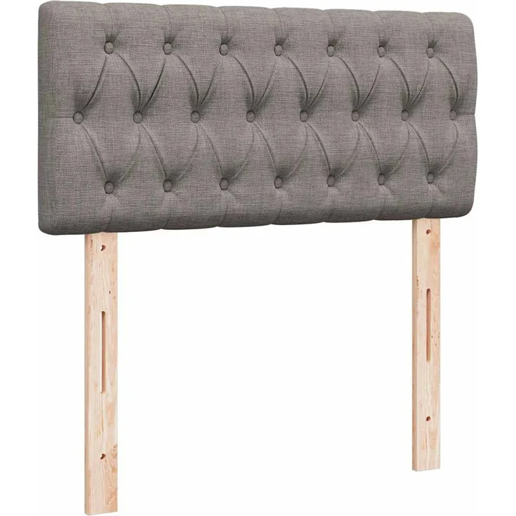 vidaXL Boxspringbett mit Matratze Taupe 100x200 cm Stoff 3289678 – Bild 12