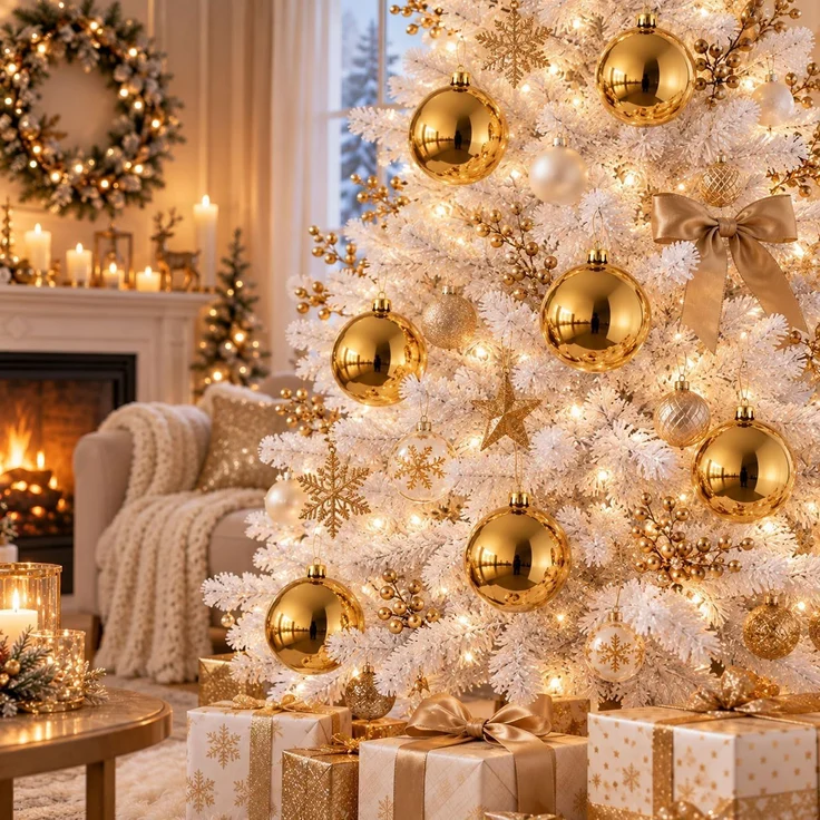 6 Stück XL Weihnachtsbaumkugeln Christbaumkugeln Gold Ø 15cm – Bild 1