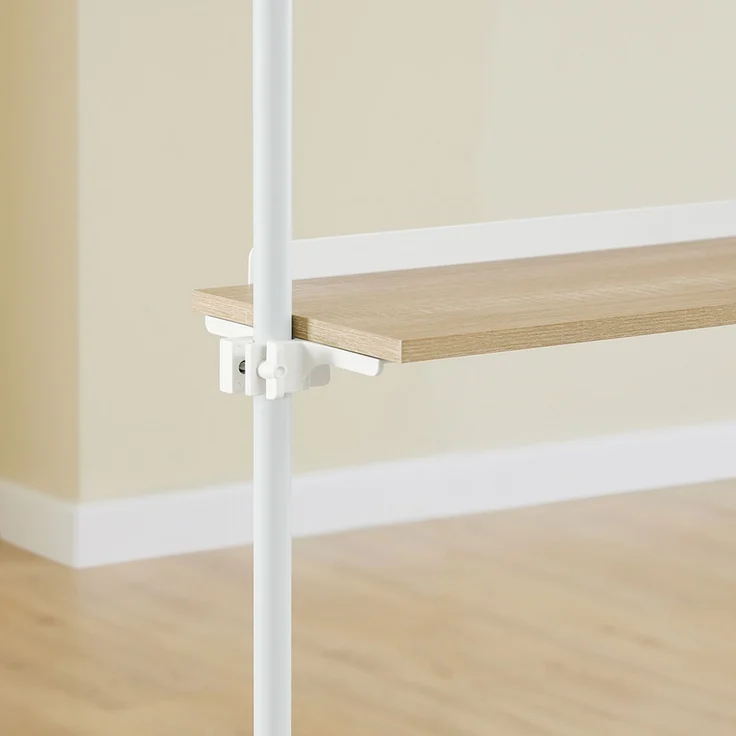 SoBuy KLS17-WN Garderobenständer, Metall, Pulverbeschichtung, Weiß, 151 x 214 x 54 cm – Bild 9