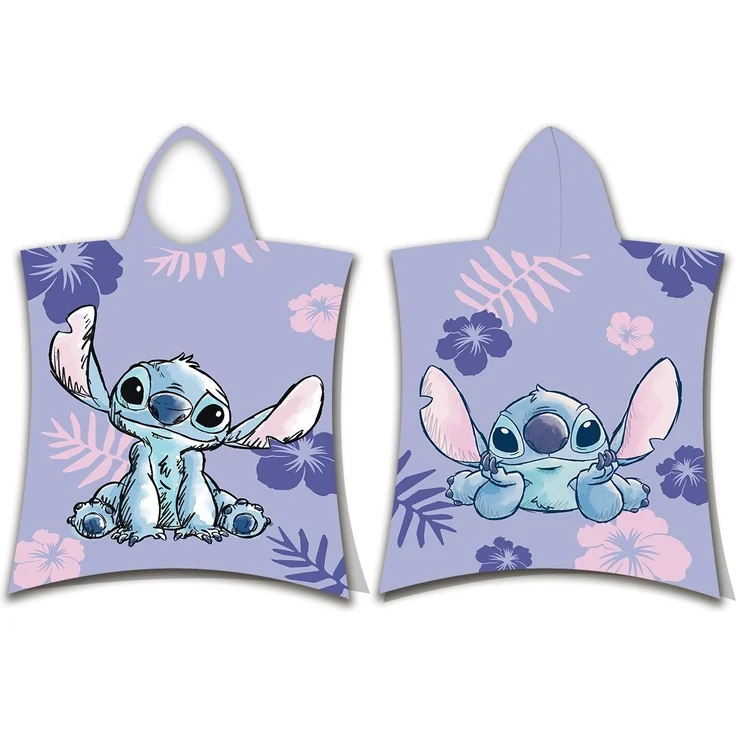 Lilo & Stitch Badeponcho 50 × 115 cm aus Baumwolle Badetuch mit Kapuze – Bild 3