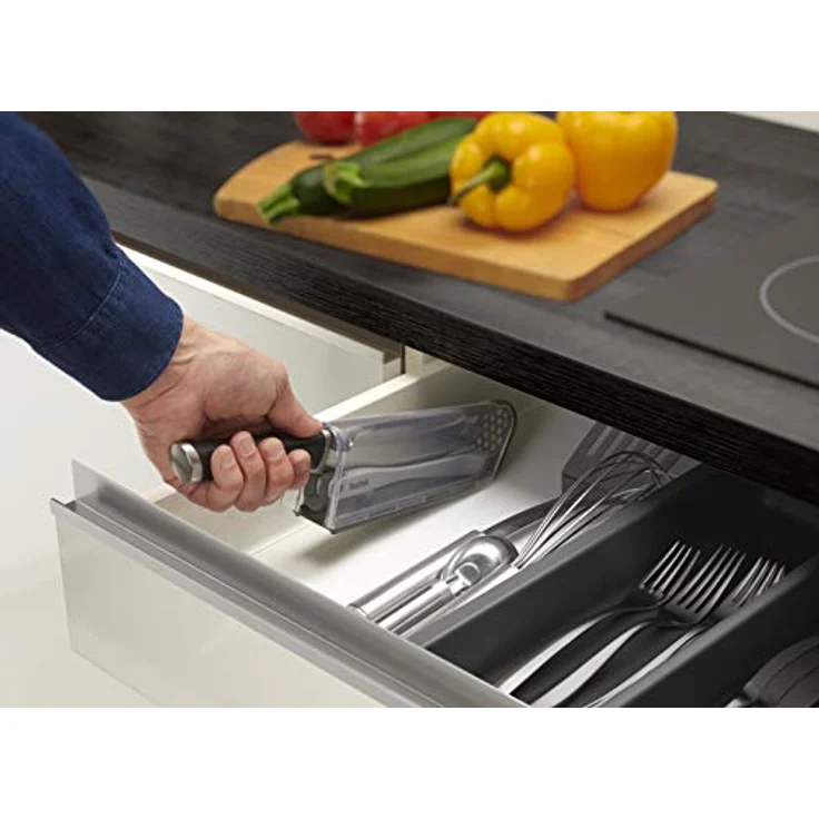 Tefal Kochmesser K25690 Ever Sharp, inkl. Messerschärfer, Edelstahl, exklusive Schleiftechnologie – Bild 18