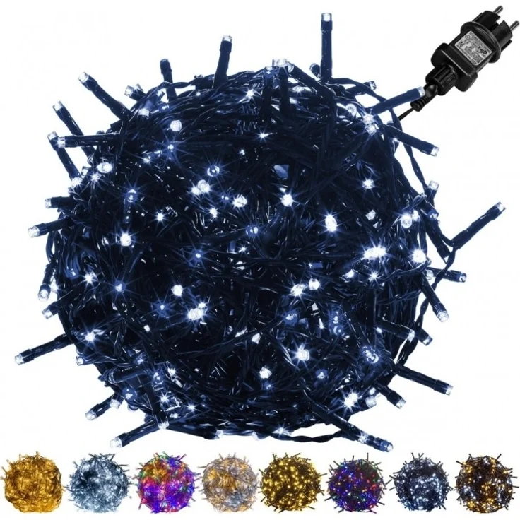 VOLTRONIC® LED Lichterkette, innen und außen, IP44, Modell- und Farbwahl, 200 LEDs, kaltweiß – Bild 6