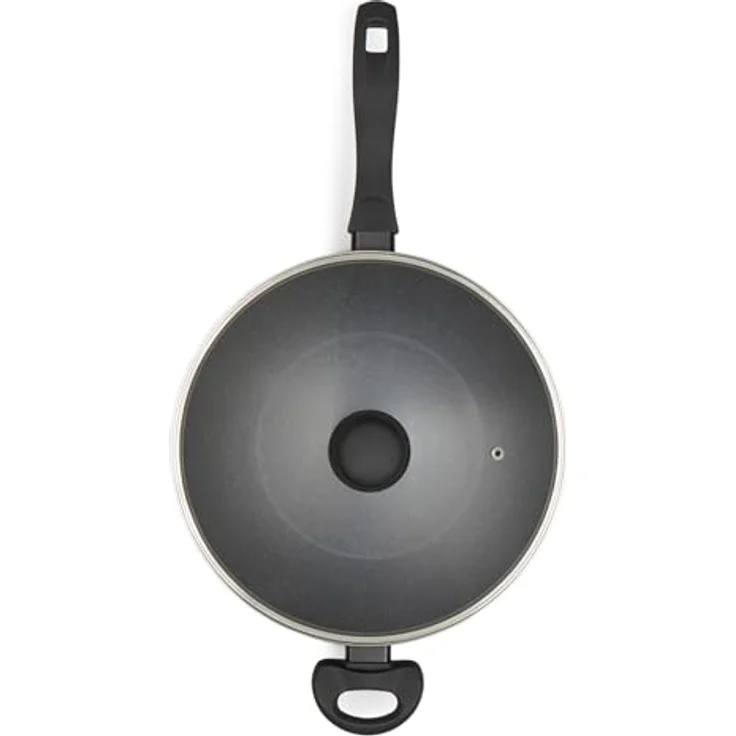 Russell Hobbs RH02812EU7 Metallic Marble Wok - Antihaftpfanne, Familienpfanne sautieren, 28cm große Universal-Kochpfanne, Deckel aus gehärtetem Glas mit Dampfbelüftung, geeignet für Induktionskochfeld – Bild 7