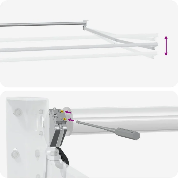 vidaXL Elektrische ausziehbare Markise Weiß 5x3 m 3420020 – Bild 9