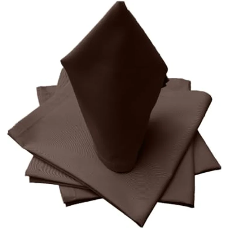 Lemos Home Hochwertige Stoffserviette Tischtuch 4 Stück aus 100% Baumwolle Kollektion Konzept, Farbe & Größe wählbar (Stoffserviette 4er Set - 45x45 cm, Chocolate) – Bild 3